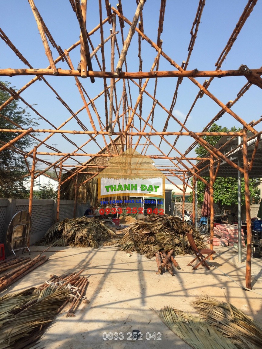 Thi công nhà lá dừa